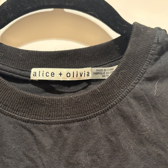 Alice + Olivia Black Lace Ruffle Sleeve Blouse - Picture 2 of 2